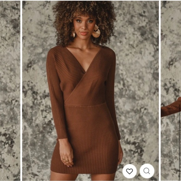 12th Tribe Bleecker Mini Sweater Dress in Rust Brown. Size Small NWT! - Picture 5 of 15